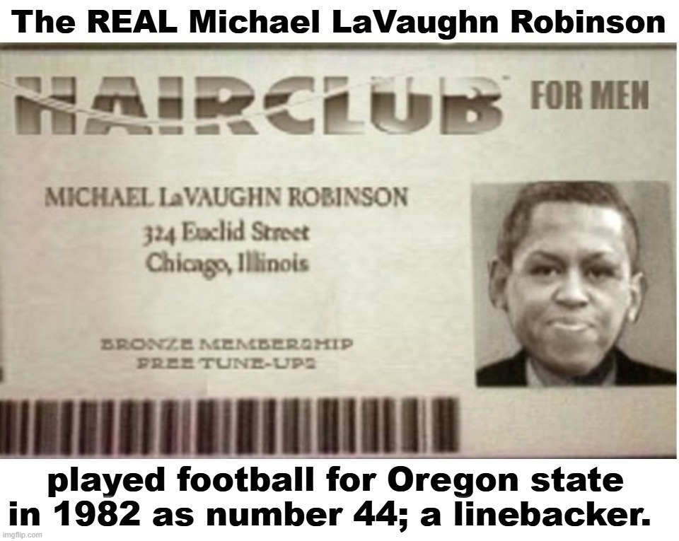 The REAL Michelle LaVaughan Robinson Obama BEFORE he got a boob job. | image tagged in michelle obama,michael lavaughan robinson,transgender,tired of hearing about transgenders,perverts | made w/ Imgflip meme maker