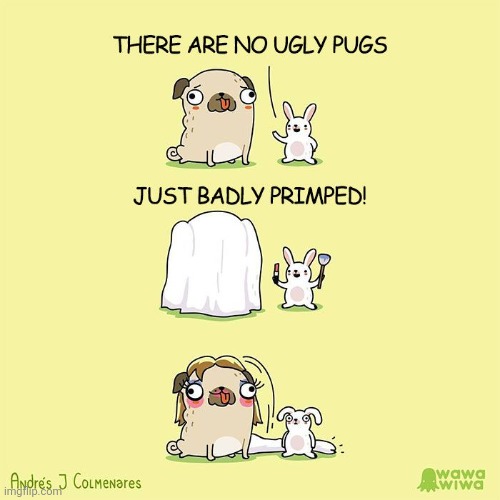 Pugs | image tagged in ugly,pugs,beauty,pug,comics,comics/cartoons | made w/ Imgflip meme maker