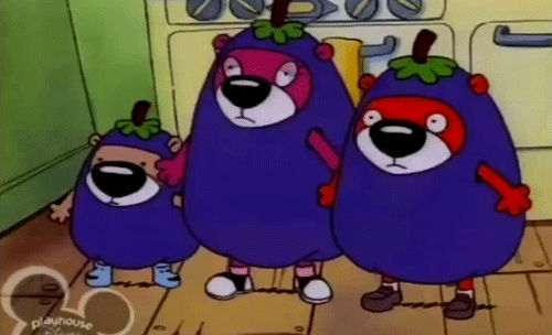 Eggplant Costumed Otters Blank Meme Template