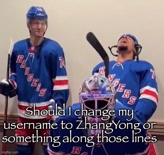 Ryan Reaves | Should I change my username to ZhangYong or something along those lines | image tagged in ryan reaves | made w/ Imgflip meme maker