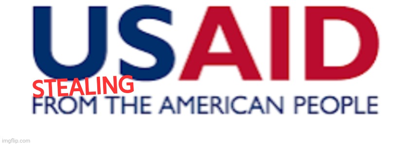 USAID stealing logo Blank Meme Template