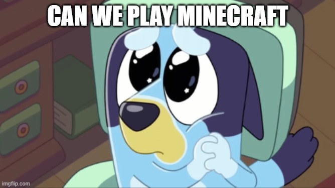 Minecraft | CAN WE PLAY MINECRAFT | image tagged in you've been please faced have a good day | made w/ Imgflip meme maker