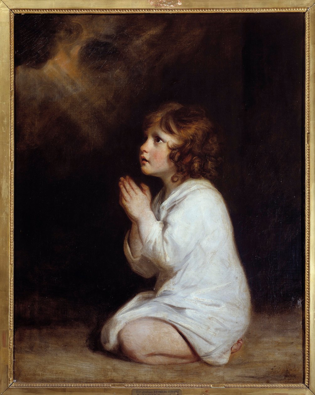 Child praying Blank Meme Template