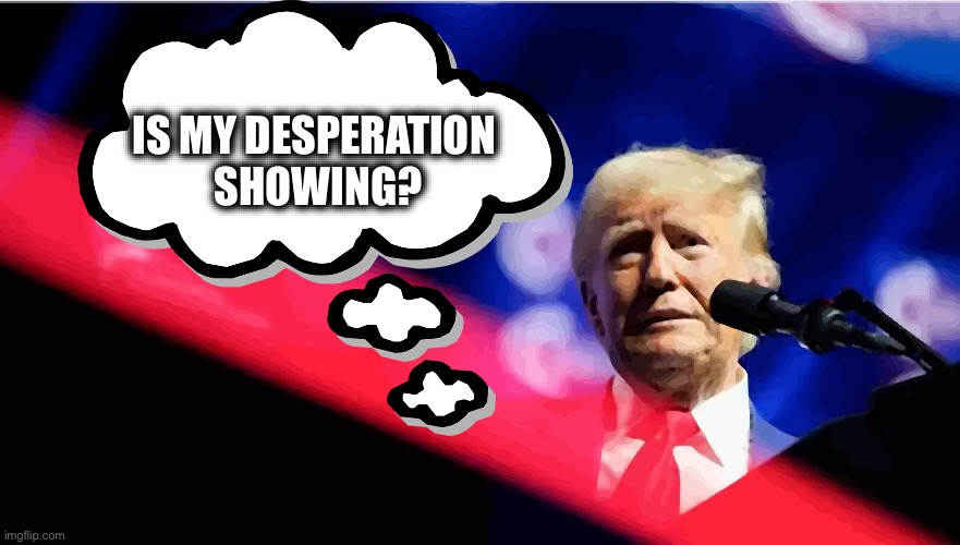 IS MY DESPERATION 
SHOWING? | image tagged in memes,trump,tariffs,taxes,inflation | made w/ Imgflip meme maker