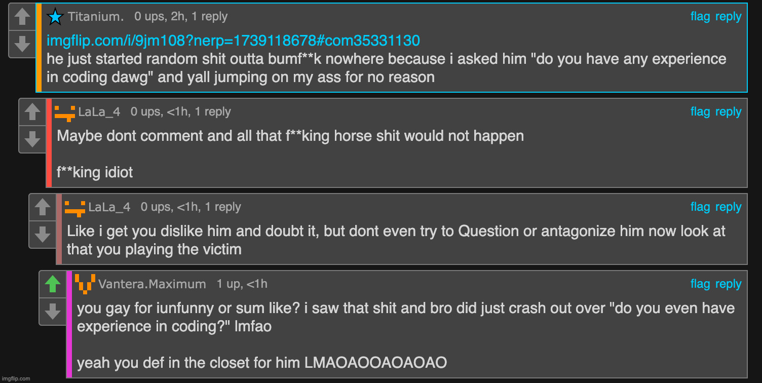 lala crashing out for actually no reason (link in comments) | made w/ Imgflip meme maker