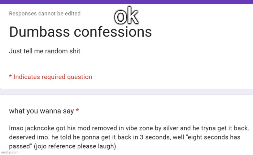 ok | made w/ Imgflip meme maker