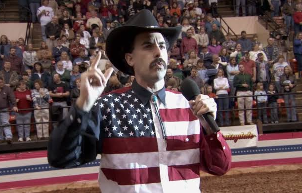 High Quality Borat in America flag shirt Blank Meme Template