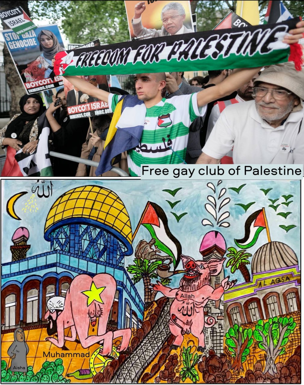 Free gay club of Palestine  نادي المثليين المجاني في فلسطين  Fil Blank Meme Template