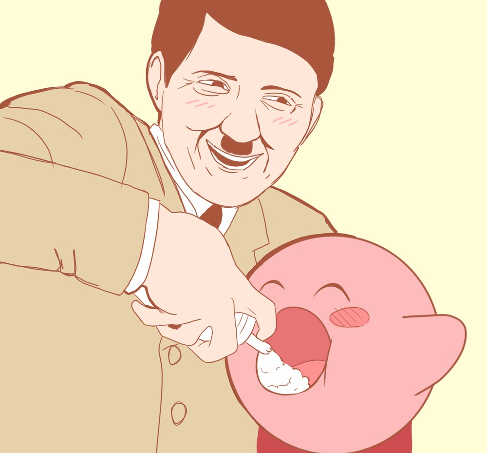 Hitler and Kirby Blank Meme Template