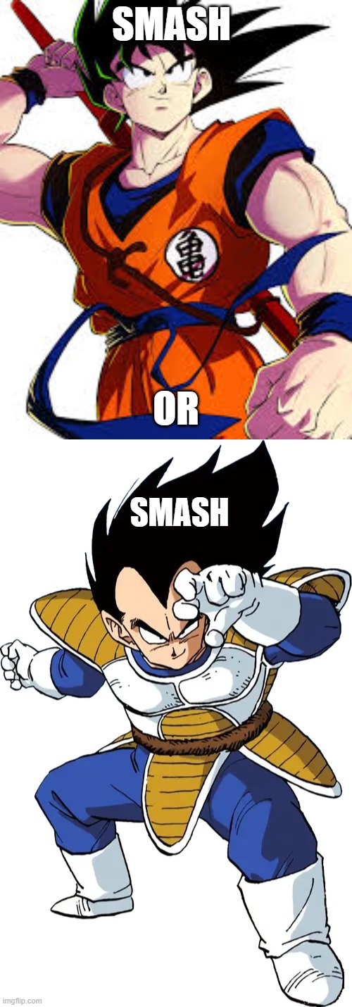 SMASH; OR; SMASH | image tagged in dragon ball z | made w/ Imgflip meme maker