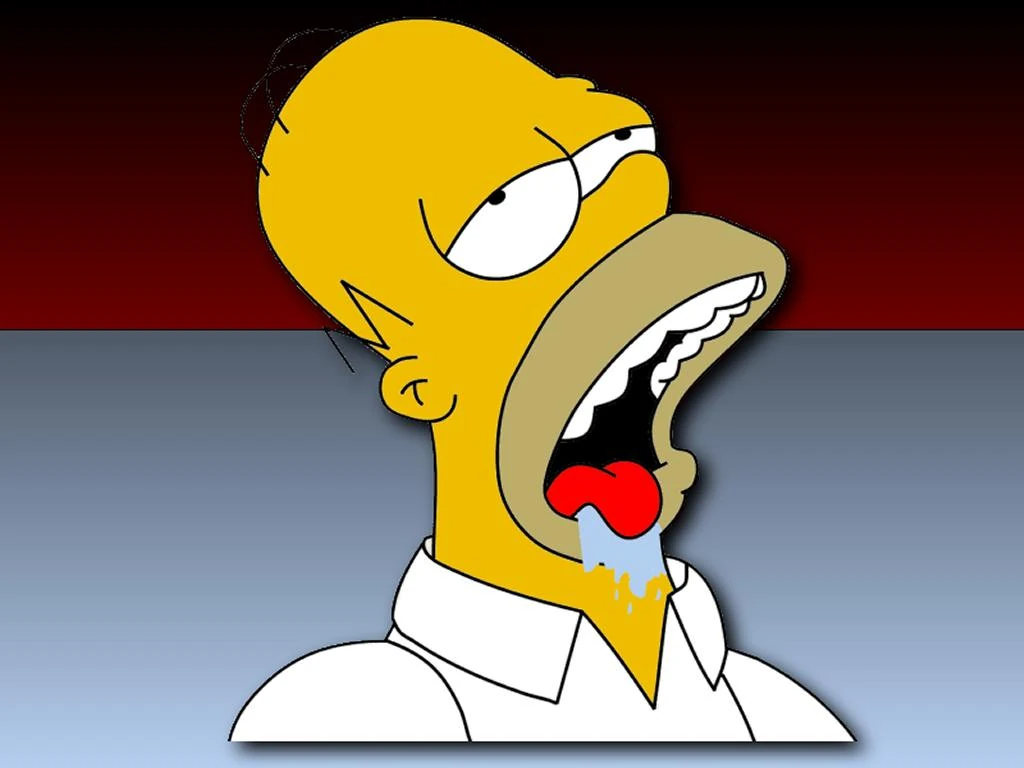 Homer drool Blank Meme Template