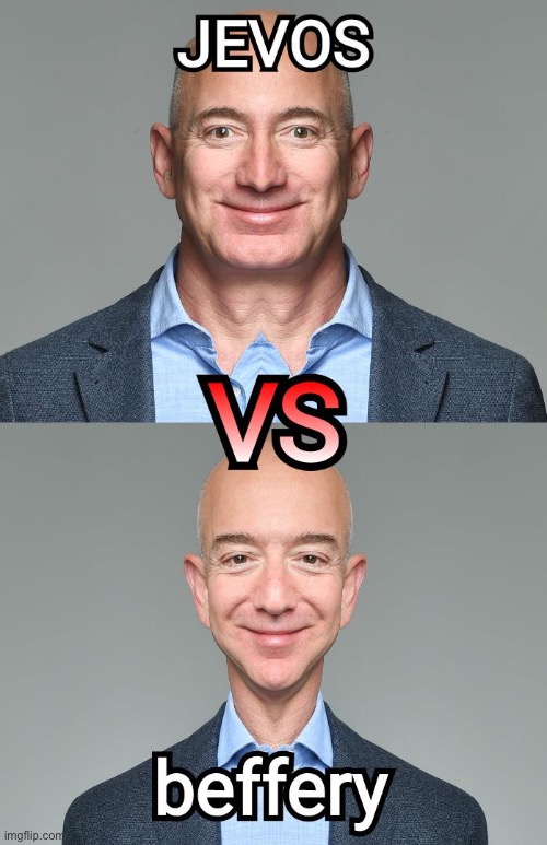 Who wins | image tagged in gifs,memes,funny,shitpost,jeff bezos,msmg | made w/ Imgflip meme maker