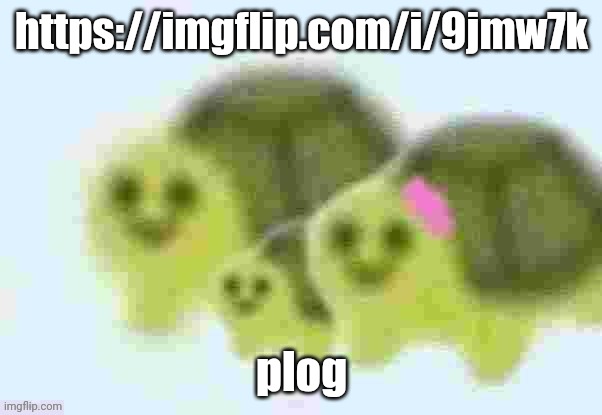 https://imgflip.com/i/9jmw7k | https://imgflip.com/i/9jmw7k; plog | image tagged in low quality turtle family | made w/ Imgflip meme maker