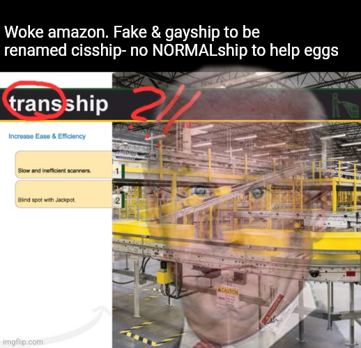 No egg relief pending.. Sad. | Woke amazon. Fake & gayship to be renamed cisship- no NORMALship to help eggs | image tagged in amazon,sad | made w/ Imgflip meme maker