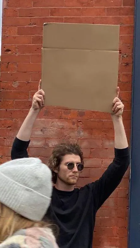 HipsterSign Blank Meme Template