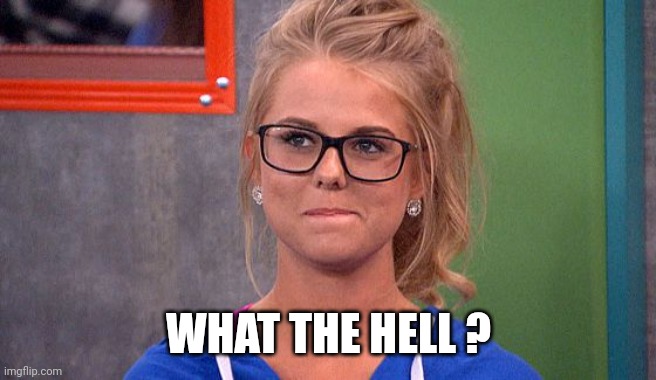 Nicole 's thinking | WHAT THE HELL ? | image tagged in nicole 's thinking | made w/ Imgflip meme maker