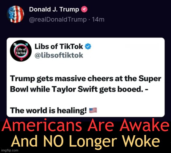 Americans Identifying as Americans Again | Americans Are Awake; And NO Longer Woke | image tagged in donald trump,tell me the truth i'm ready to hear it,finally,americans,unity,maga | made w/ Imgflip meme maker