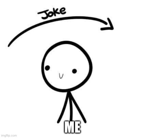Joke flew past you | ME | image tagged in joke flew past you | made w/ Imgflip meme maker