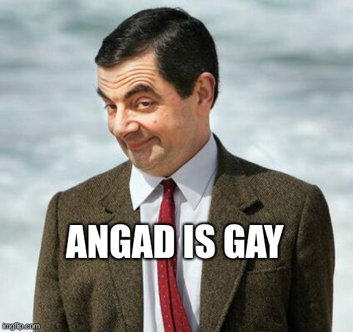 ANGAD isss gaaAAAAAYYYY | ANGAD IS GAY | image tagged in mr bean | made w/ Imgflip meme maker