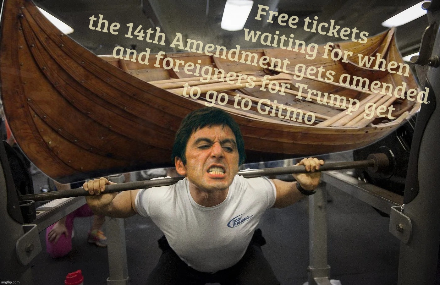 Foreign born who voted for Trump, may your wishes come true and you get sent back home shriek home | Free tickets
                             waiting for when
the 14th Amendment gets amended
and foreigners for Trump get
to go to Gitmo | image tagged in foreig born who voted trump,may you get to get sent back,voting against your own best interests,poor decision making skills,bye | made w/ Imgflip meme maker