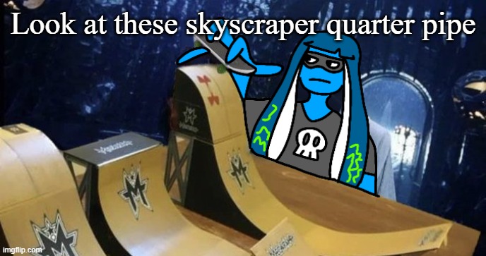 Skatezboard | Look at these skyscraper quarter pipe | image tagged in skatezboard | made w/ Imgflip meme maker