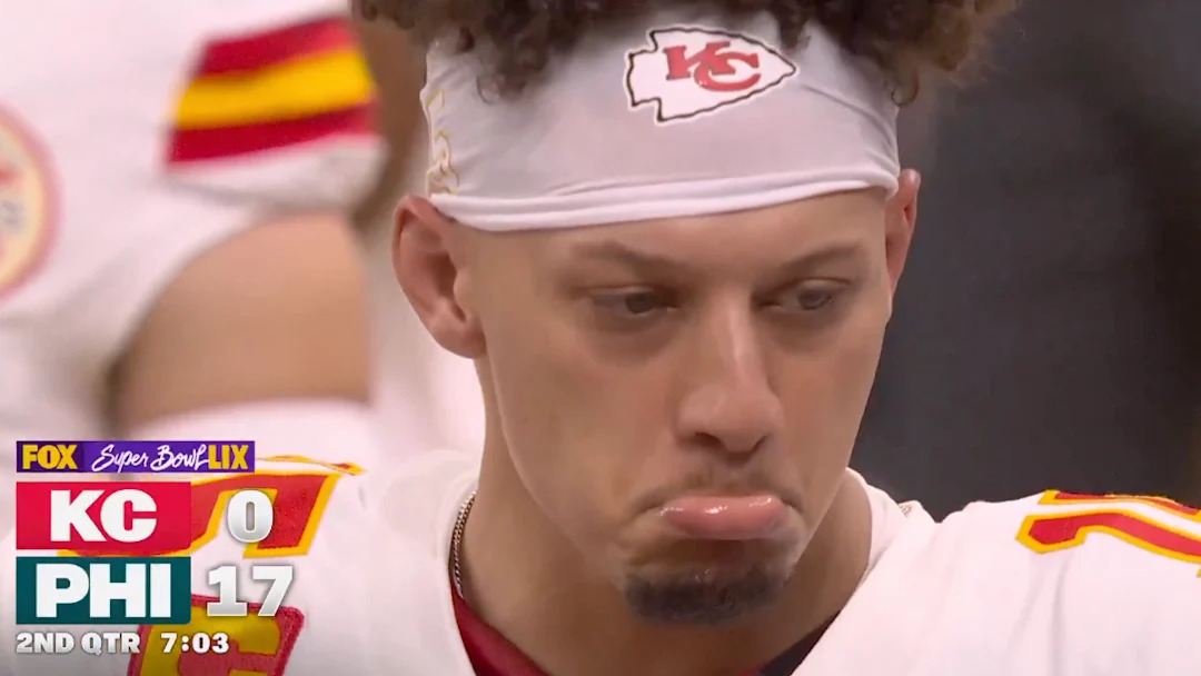 High Quality Mahomes Frown Blank Meme Template