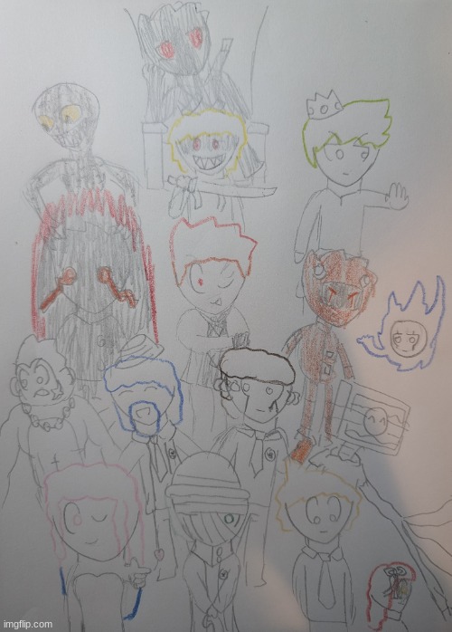 A mural of all (most) of my antagonists | made w/ Imgflip meme maker