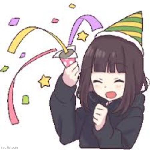 Anime girl with confetti | image tagged in anime girl with confetti | made w/ Imgflip meme maker