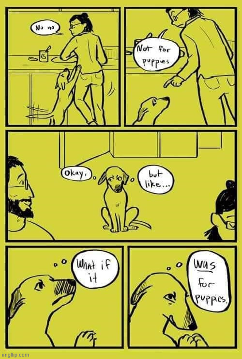 Always for puppers | image tagged in comics/cartoons | made w/ Imgflip meme maker