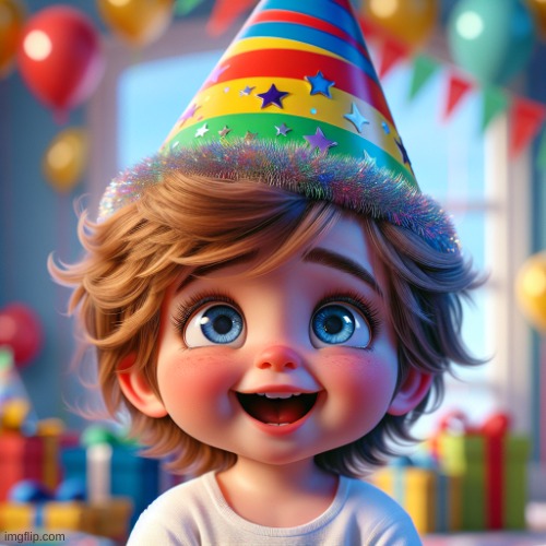 little Timmy with party hat | image tagged in little timmy with party hat | made w/ Imgflip meme maker