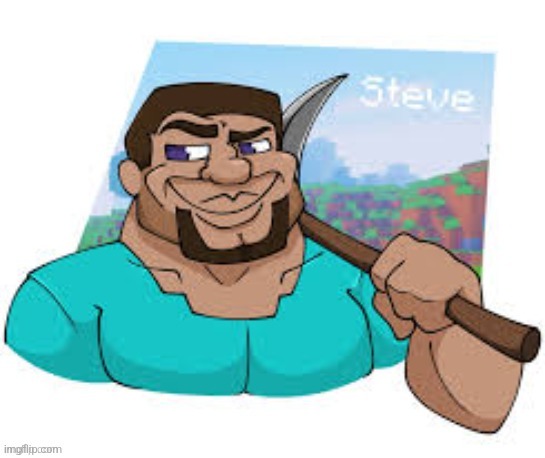 Buff Steve | image tagged in buff steve,steve mewing | made w/ Imgflip meme maker