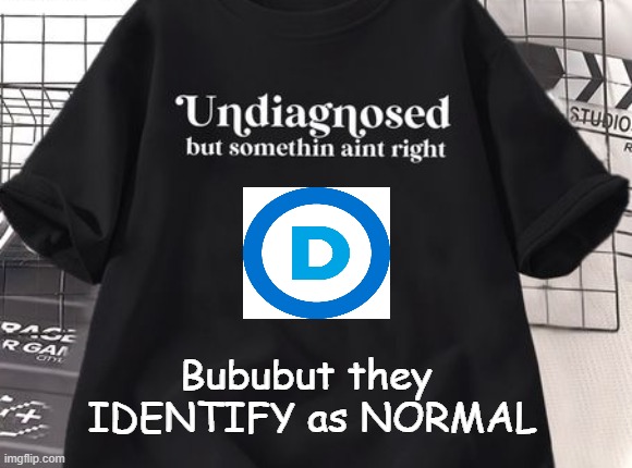 Nuttier than fruitcakes | Bububut they 
IDENTIFY as NORMAL | image tagged in the truth,democrats,crying democrats,gender confusion,visible confusion,confused confusing confusion | made w/ Imgflip meme maker