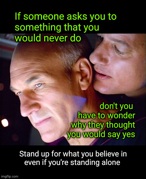 stand up for what you believe in | image tagged in character,ethics | made w/ Imgflip meme maker