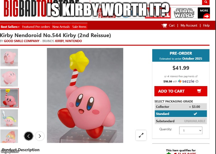 Worth it | IS KIRBY WORTH IT? | image tagged in kirby,toy,toys,money,worth it | made w/ Imgflip meme maker