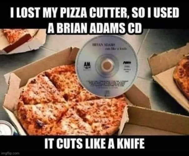 Cuts like a knife | image tagged in pizza | made w/ Imgflip meme maker