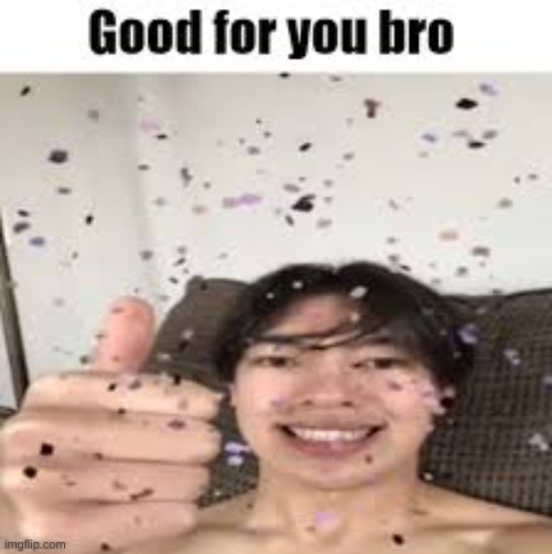 Good for you bro (Iraqi_Randomizer temp) | image tagged in good for you bro iraqi_randomizer temp | made w/ Imgflip meme maker