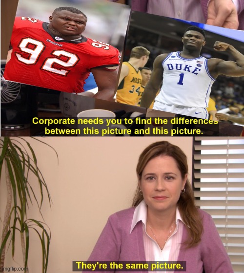 Zion Williams meme | image tagged in there the same image,booger,nfl memes,nba memes,sports,nba | made w/ Imgflip meme maker