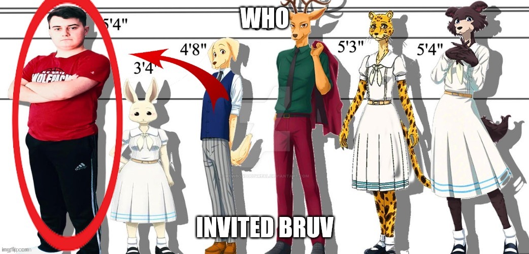 beastars who invited brub | image tagged in beastars who invited brub | made w/ Imgflip meme maker