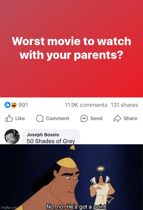 Girls, is he right? | image tagged in no no he's got a point,50 shades of grey,movie,parents,daddy | made w/ Imgflip meme maker