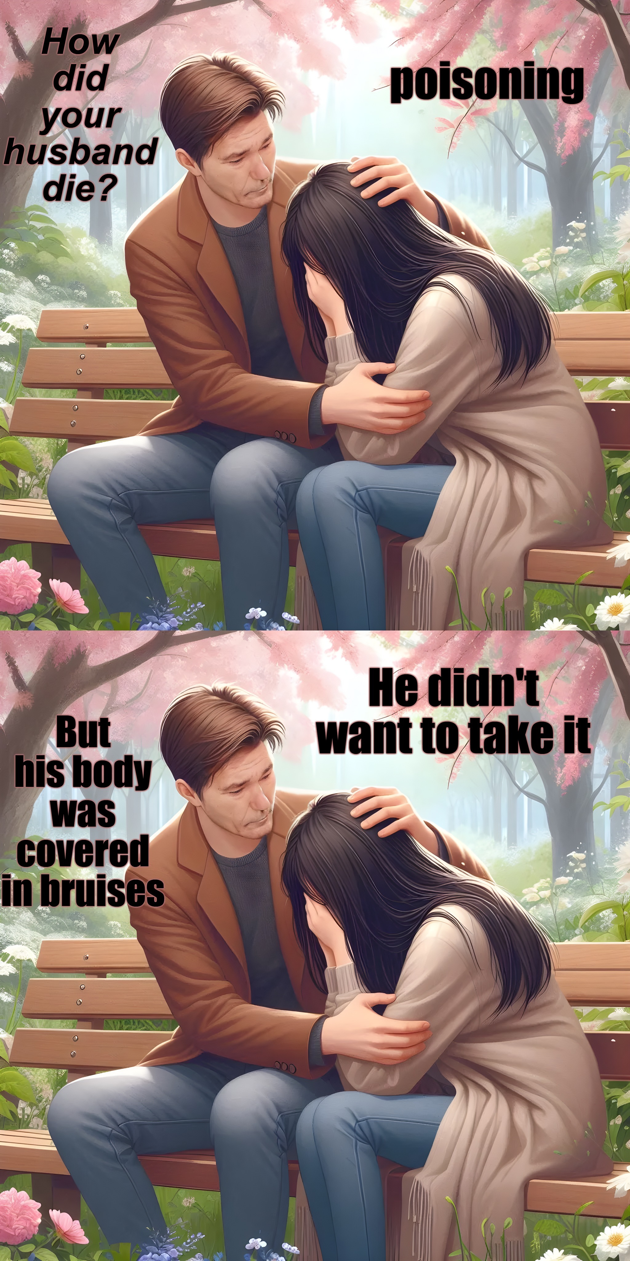 sorry for your loss | image tagged in husband wife,loss,kewlew | made w/ Imgflip meme maker