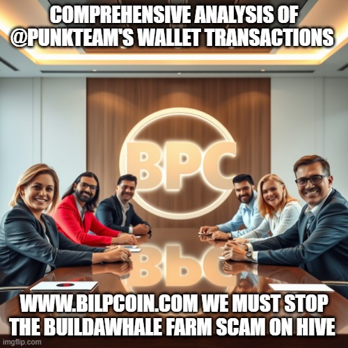 COMPREHENSIVE ANALYSIS OF @PUNKTEAM'S WALLET TRANSACTIONS; WWW.BILPCOIN.COM WE MUST STOP THE BUILDAWHALE FARM SCAM ON HIVE | made w/ Imgflip meme maker