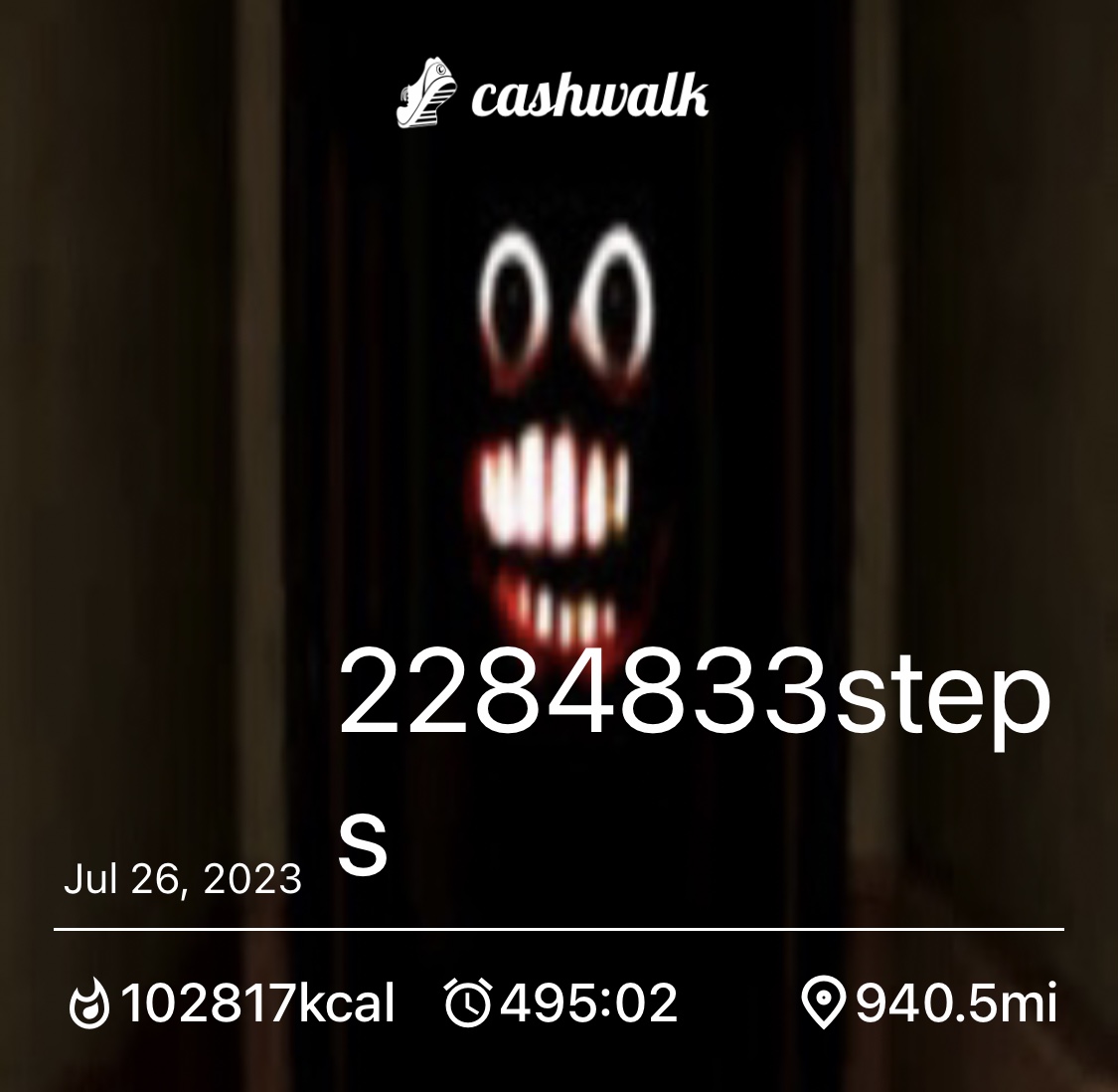 Creepy cash walk Blank Meme Template