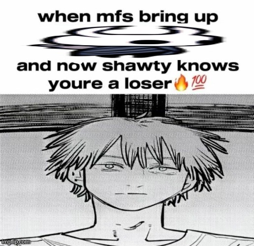 Denji know's you're a loser | image tagged in denji know's you're a loser | made w/ Imgflip meme maker