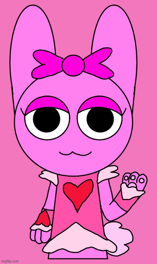 fan art of pinki | image tagged in sprunki,pinki,rabbit,fan art,art | made w/ Imgflip meme maker