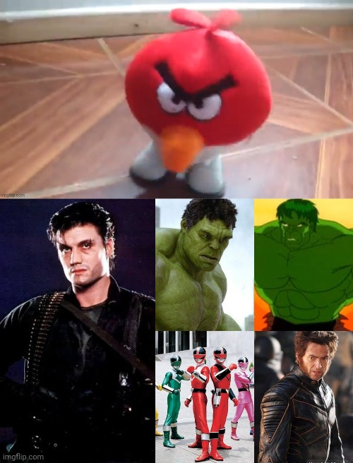 My Walking and Running Angry Birds Toys Blank Meme Template