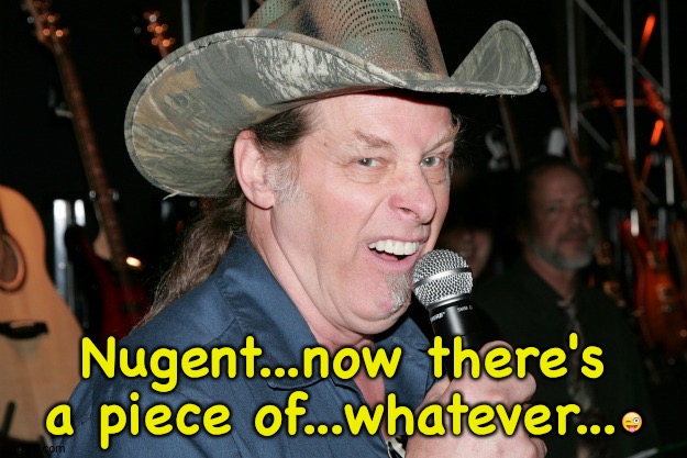 Ted Nugent | Nugent...now there's a piece of...whatever...? | image tagged in ted nugent | made w/ Imgflip meme maker