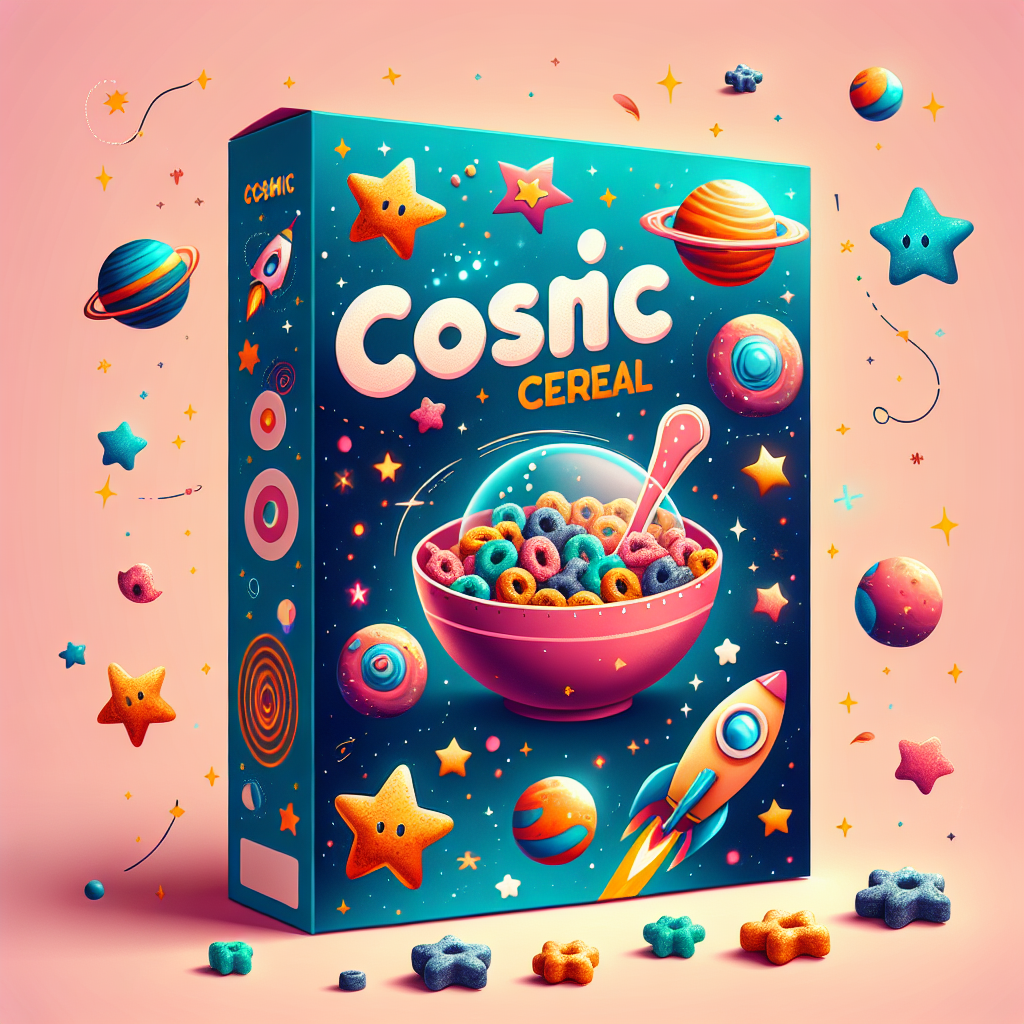 make a new brand of cosmic cereal Blank Meme Template
