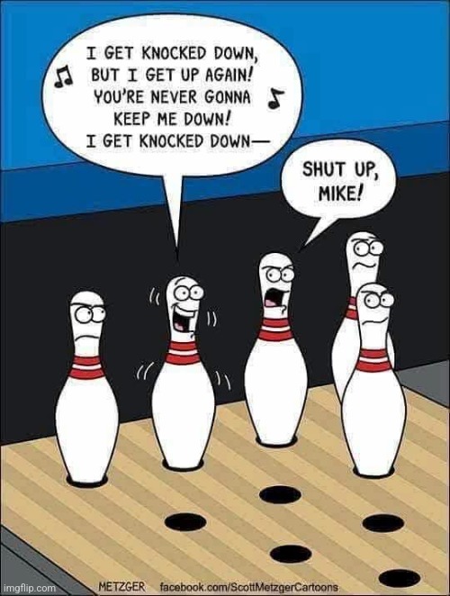 I get knocked down | image tagged in bowling ball | made w/ Imgflip meme maker