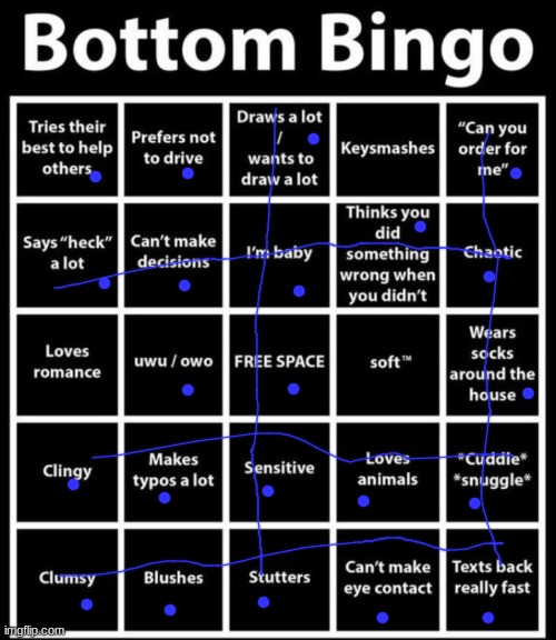 lmbo, I act tough on the outside... but I'm really just big softie on the inside | image tagged in bottom bingo | made w/ Imgflip meme maker