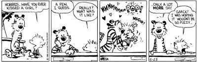 Calvin and Hobbes "have you ever kissed a girl?" Blank Meme Template